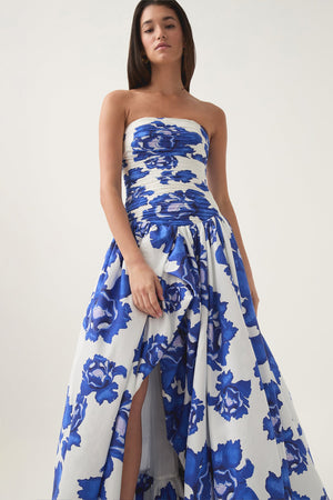 Ellianna Floral Strapless Maxi Gown