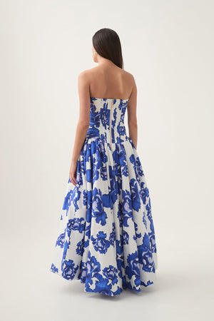 Ellianna Floral Strapless Maxi Gown