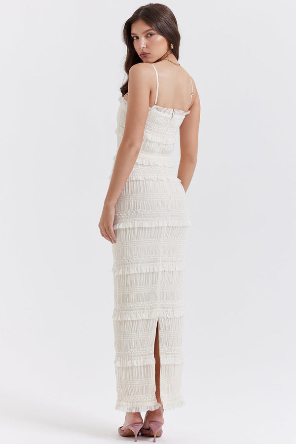 Dariella Sequin Pleat Maxi Dress