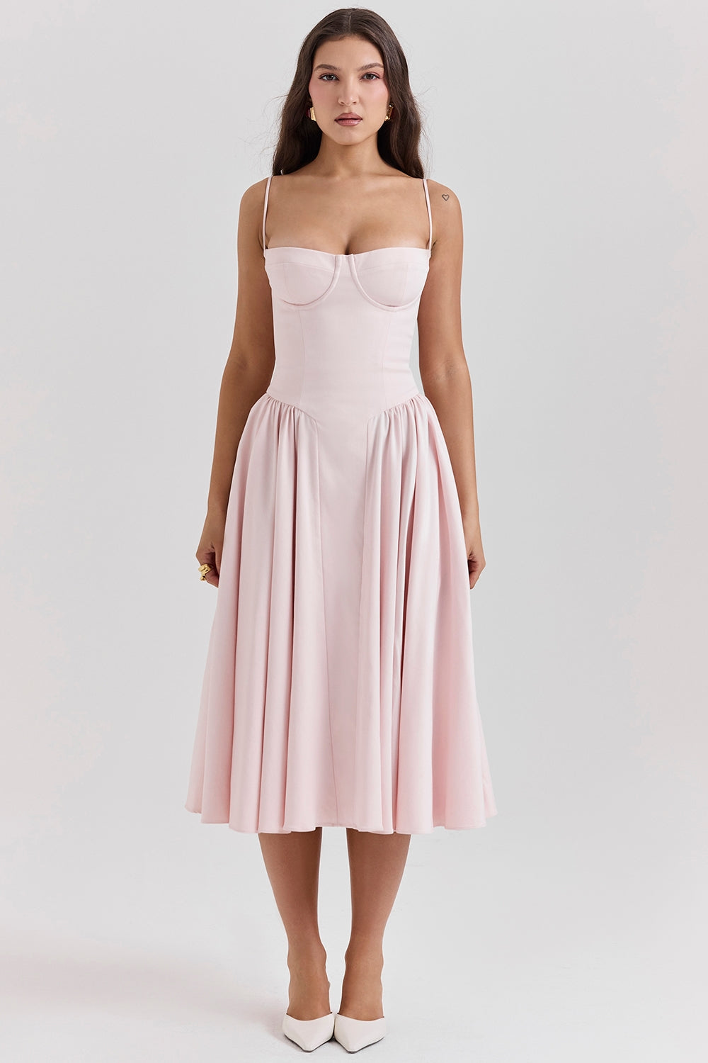 christina tulle midi dress Christina Tulle Midi Dress - Black, Spots
