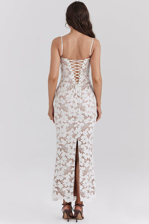 Venara Floral Embroidered Maxi Dress